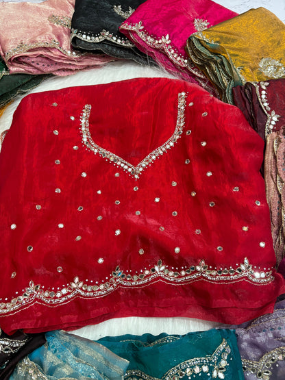Fendi saree with diamond stone handwork