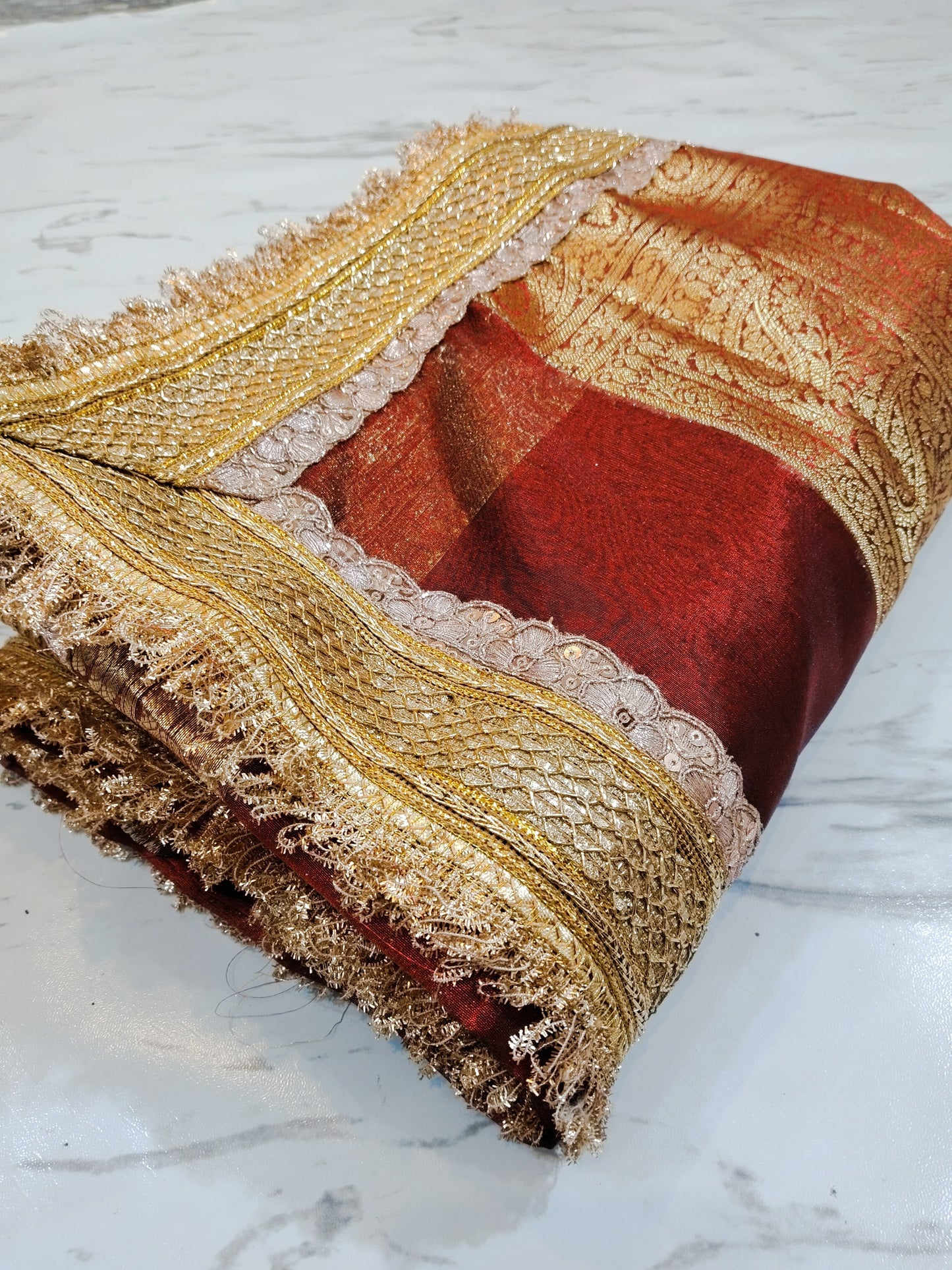 Banarasi MAHARANI dhoop chaon tissue silk Saree