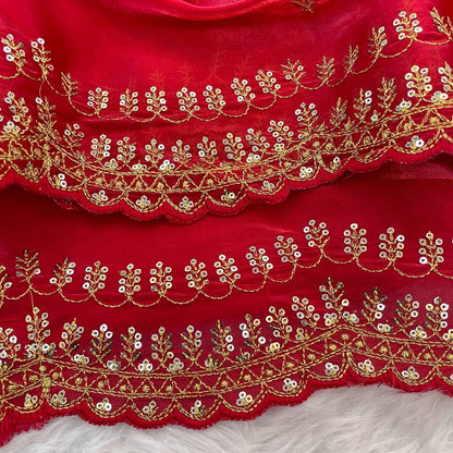 zimmy choo silk saree with sequence work