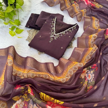 Premium Roman Silk Soft kurti pant set