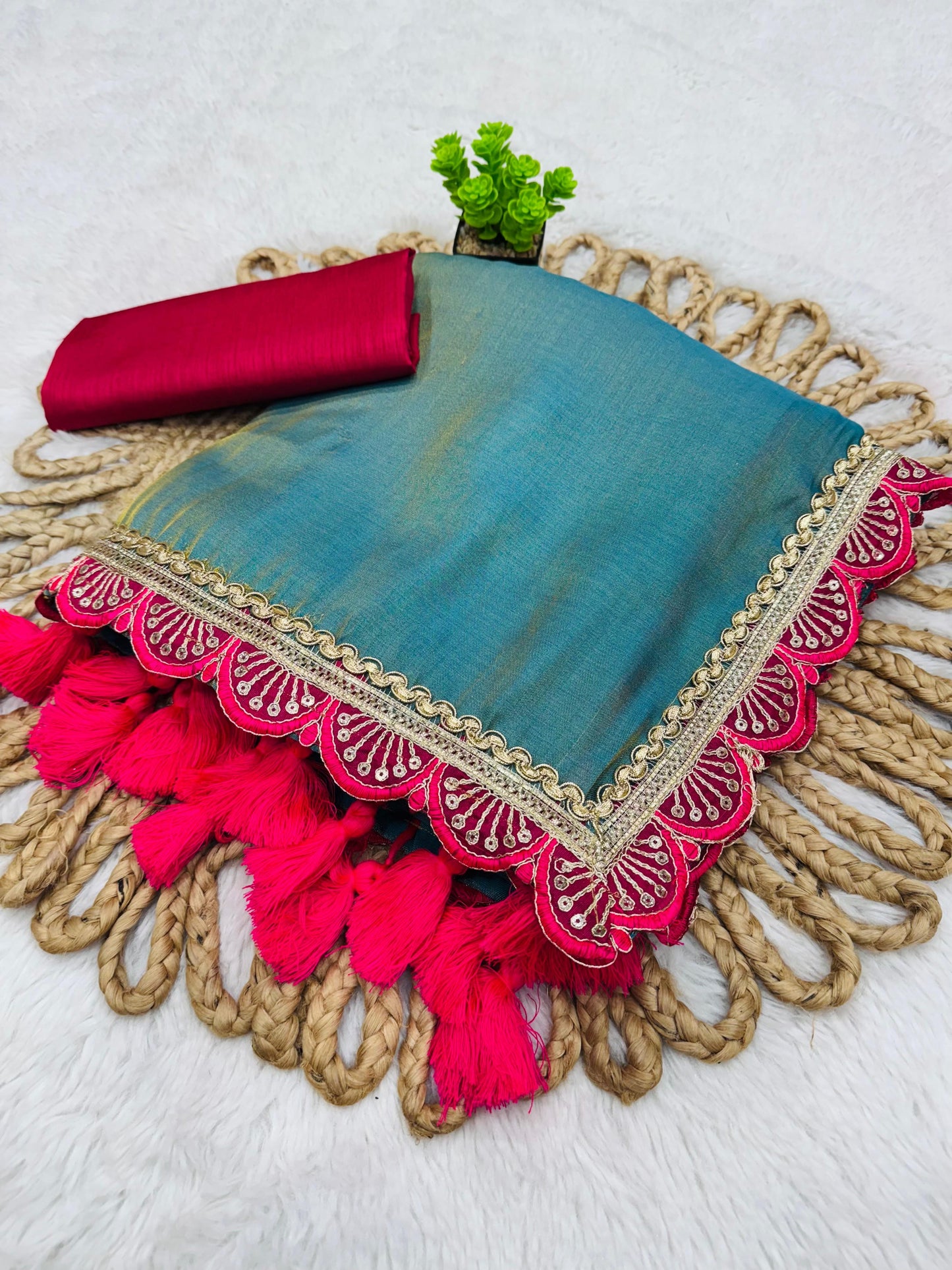 Golden Tissue Soft saree