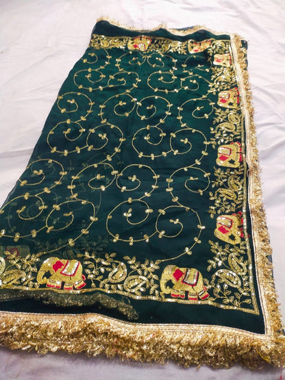 Georgette Kasab work saree