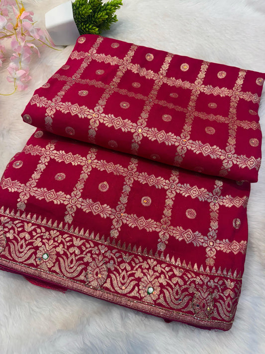 DolaSilk sareewith handwork