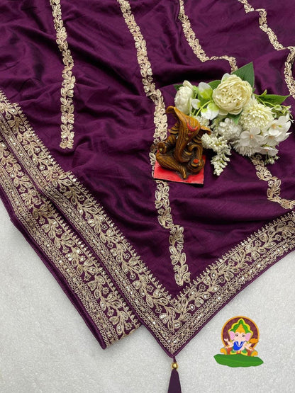 Vichitra silk saree