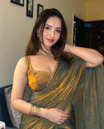 Two Tone Fendy Chiffone saree