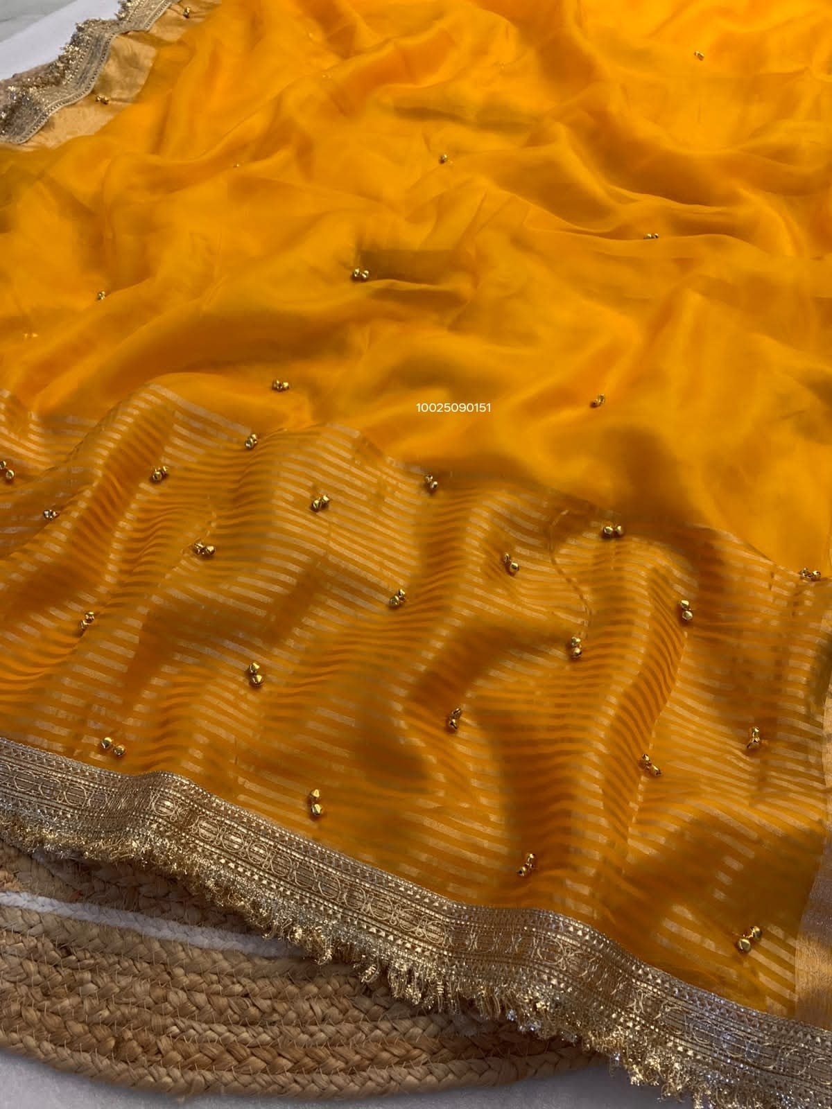 Ghunghroo organza silk saree