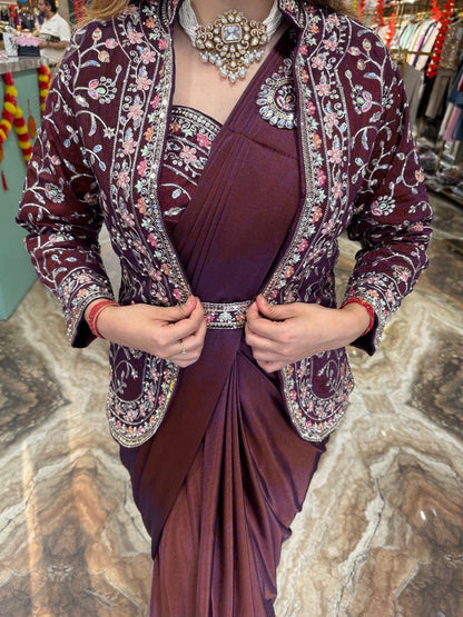 Ready To Wear Saree With Jacket
