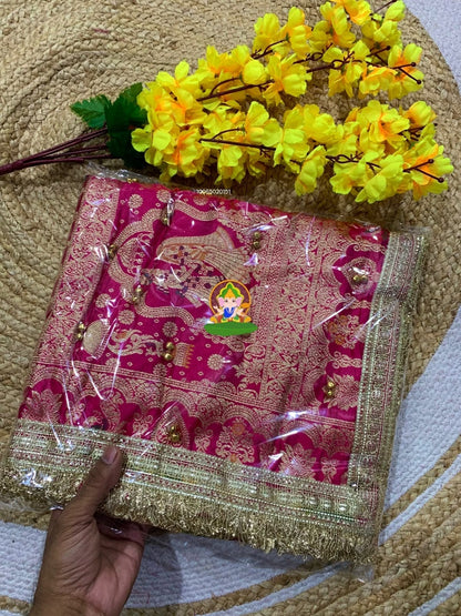 Ghunghroo Viscose Crepe Satin Silk saree