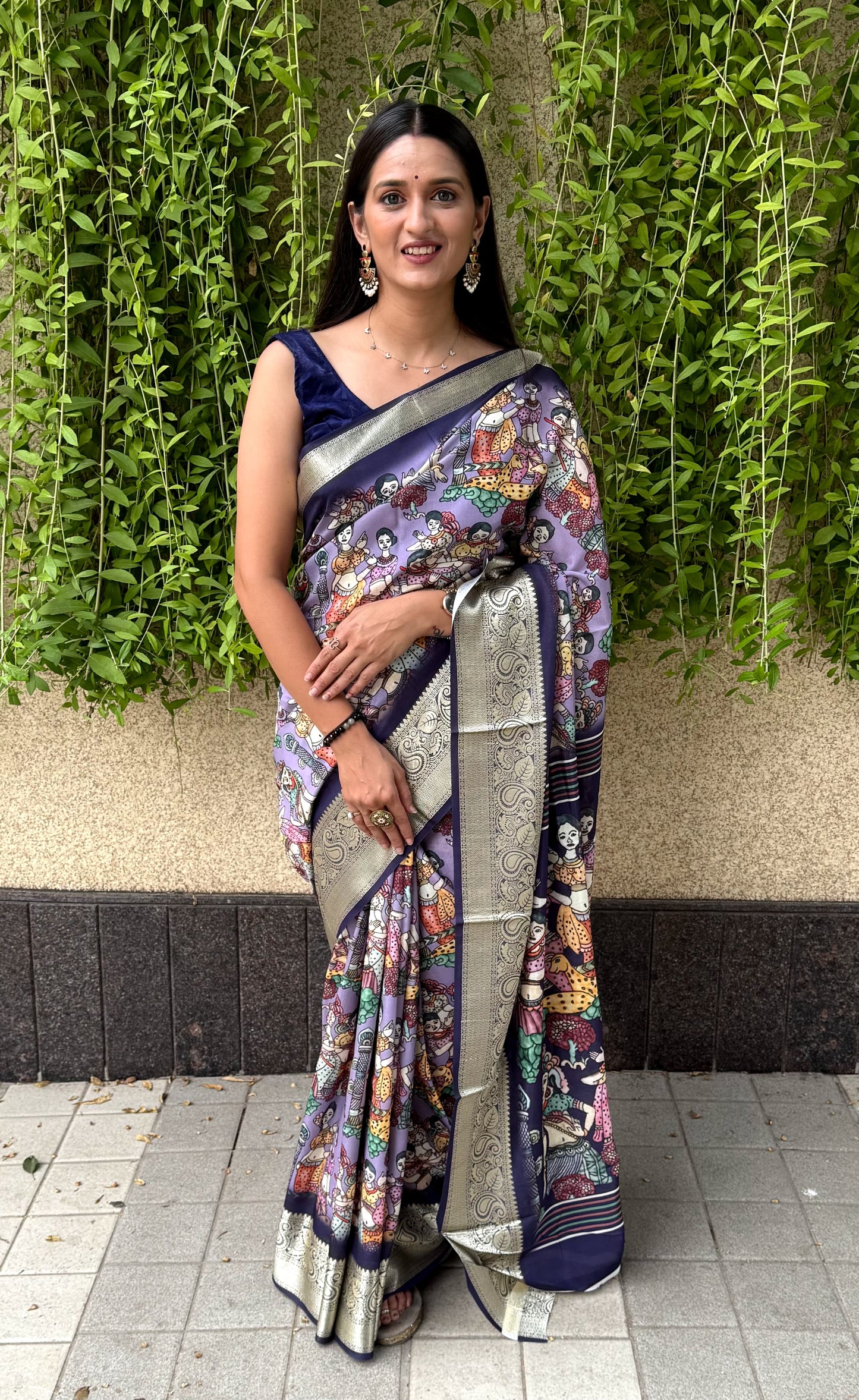 Dola silk digital print saree