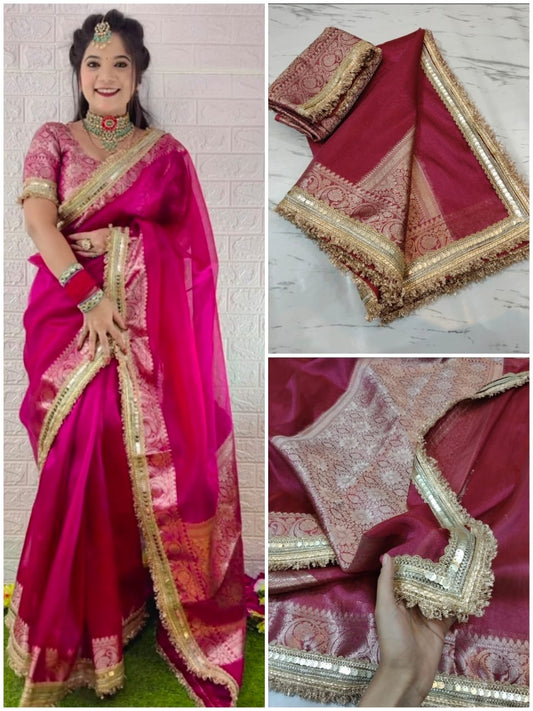 Banarasi SOFT GLASS TISSUE SILK saree