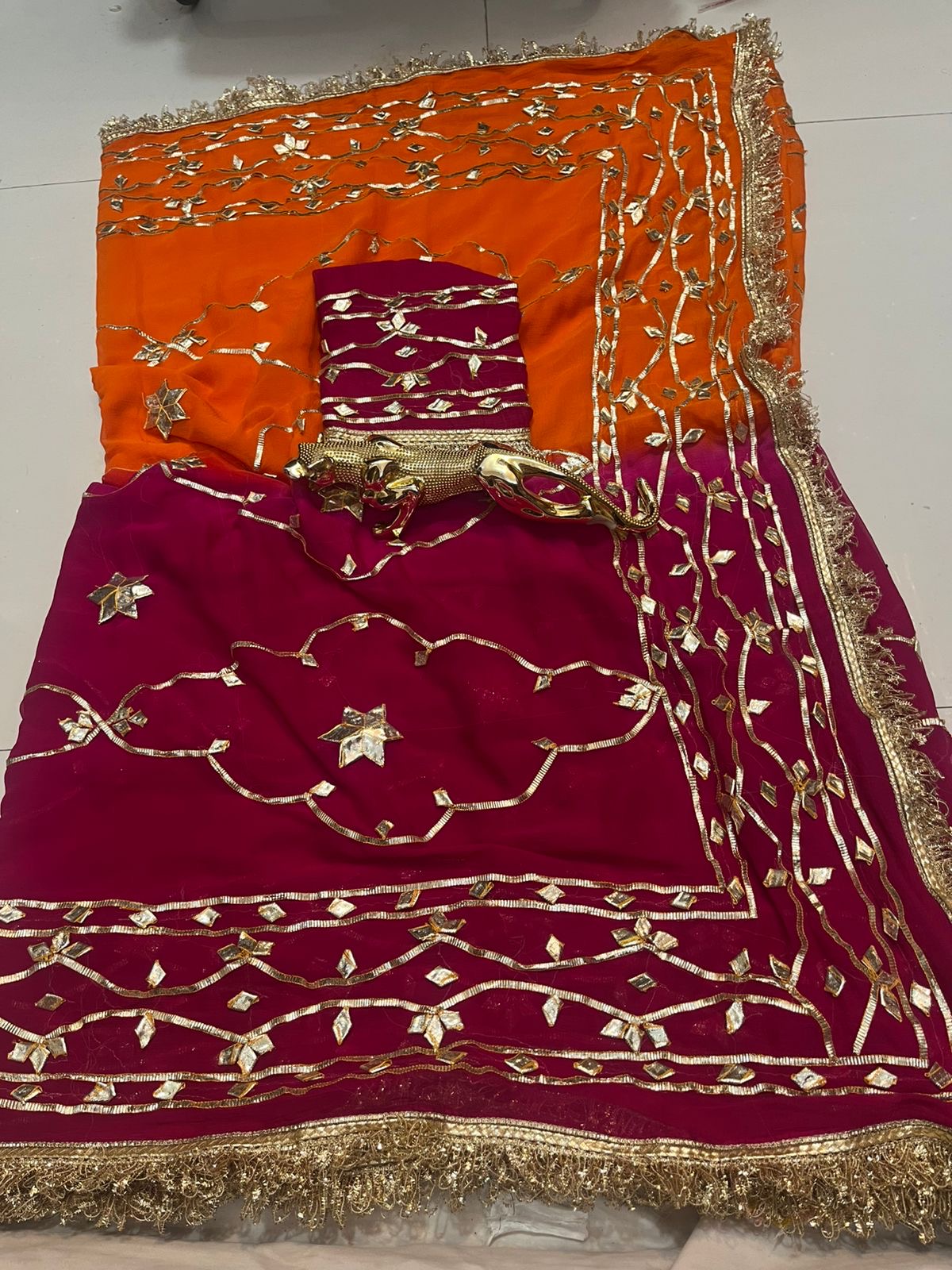 Semi pure chiffon Jaipur Hand Dye