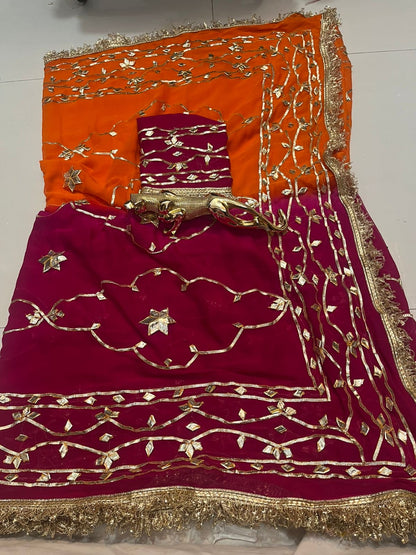 Semi pure chiffon Jaipur Hand Dye