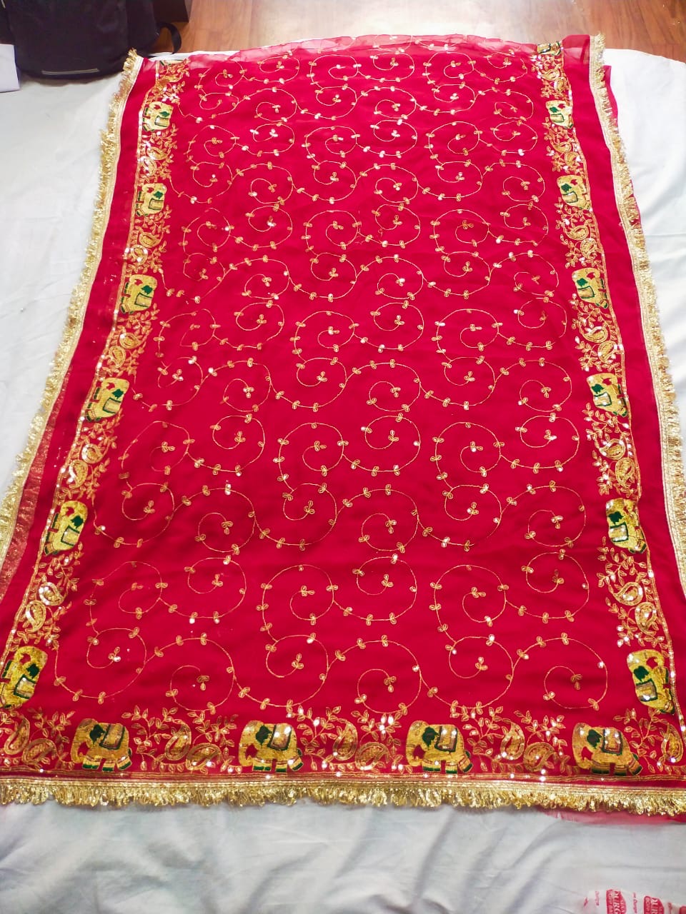Georgette Kasab work saree