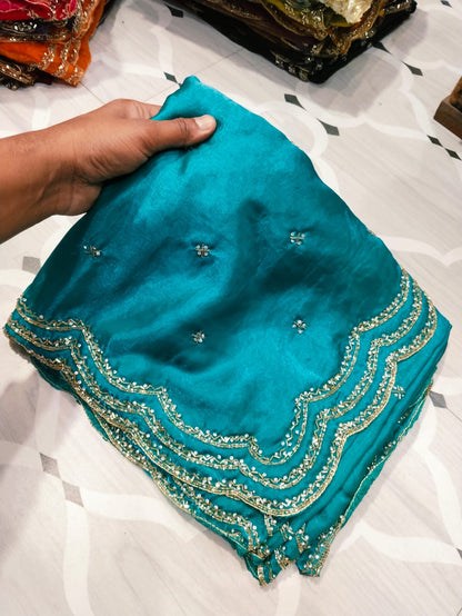 Fendi saree with diamond stone