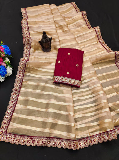 Pure banarasi soft organza silk