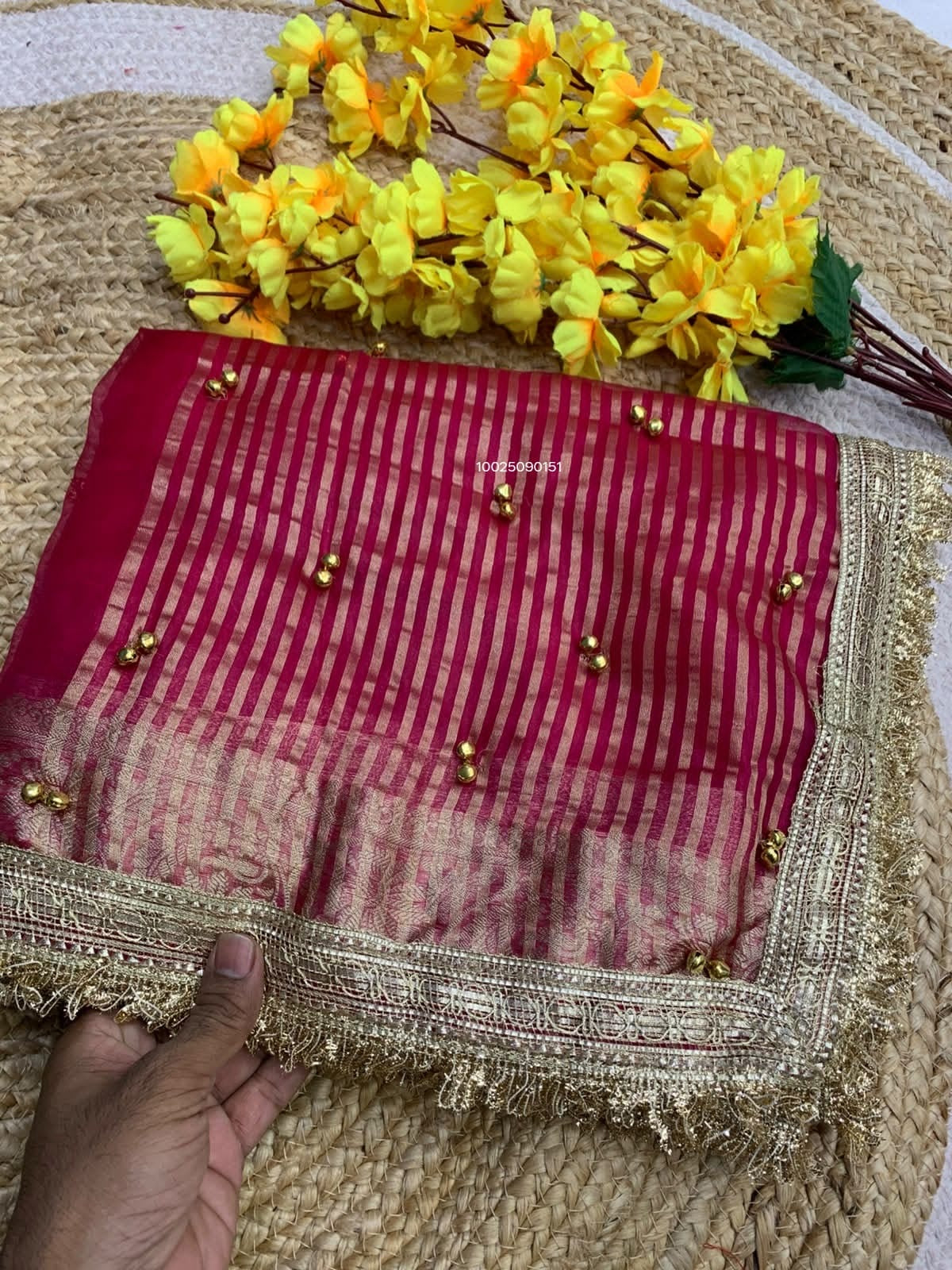 Ghunghroo organza silk saree