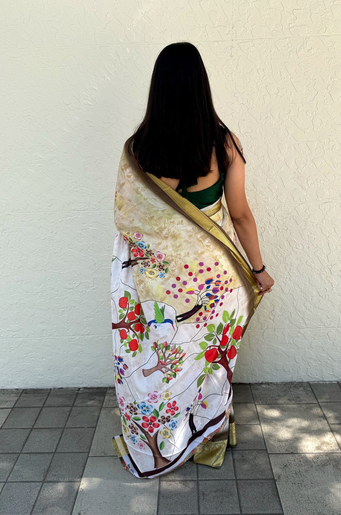 Dola silk digital print saree