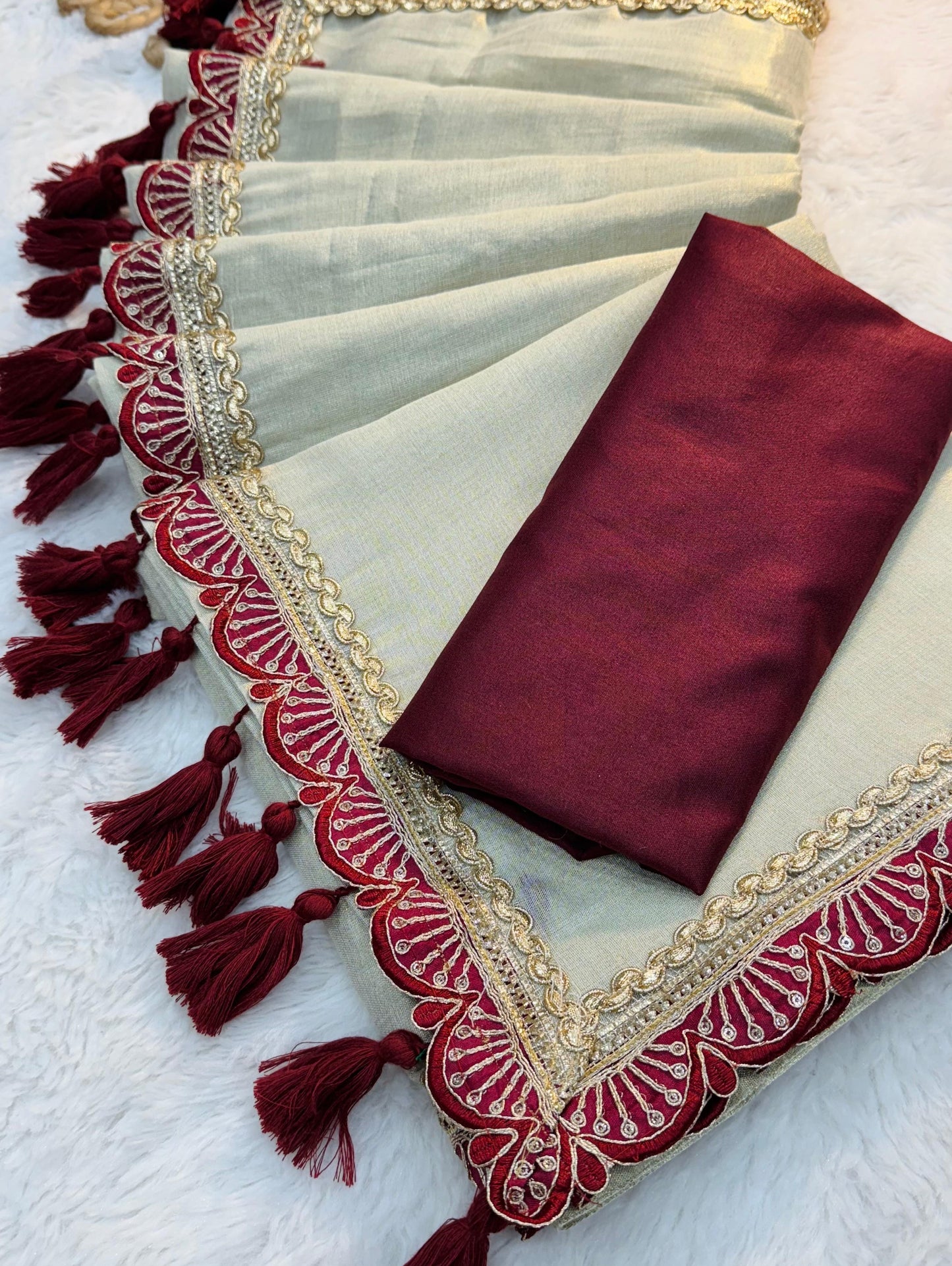 Golden Tissue Soft saree