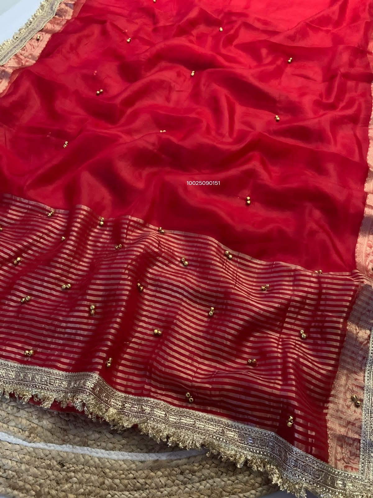 Ghunghroo organza silk saree