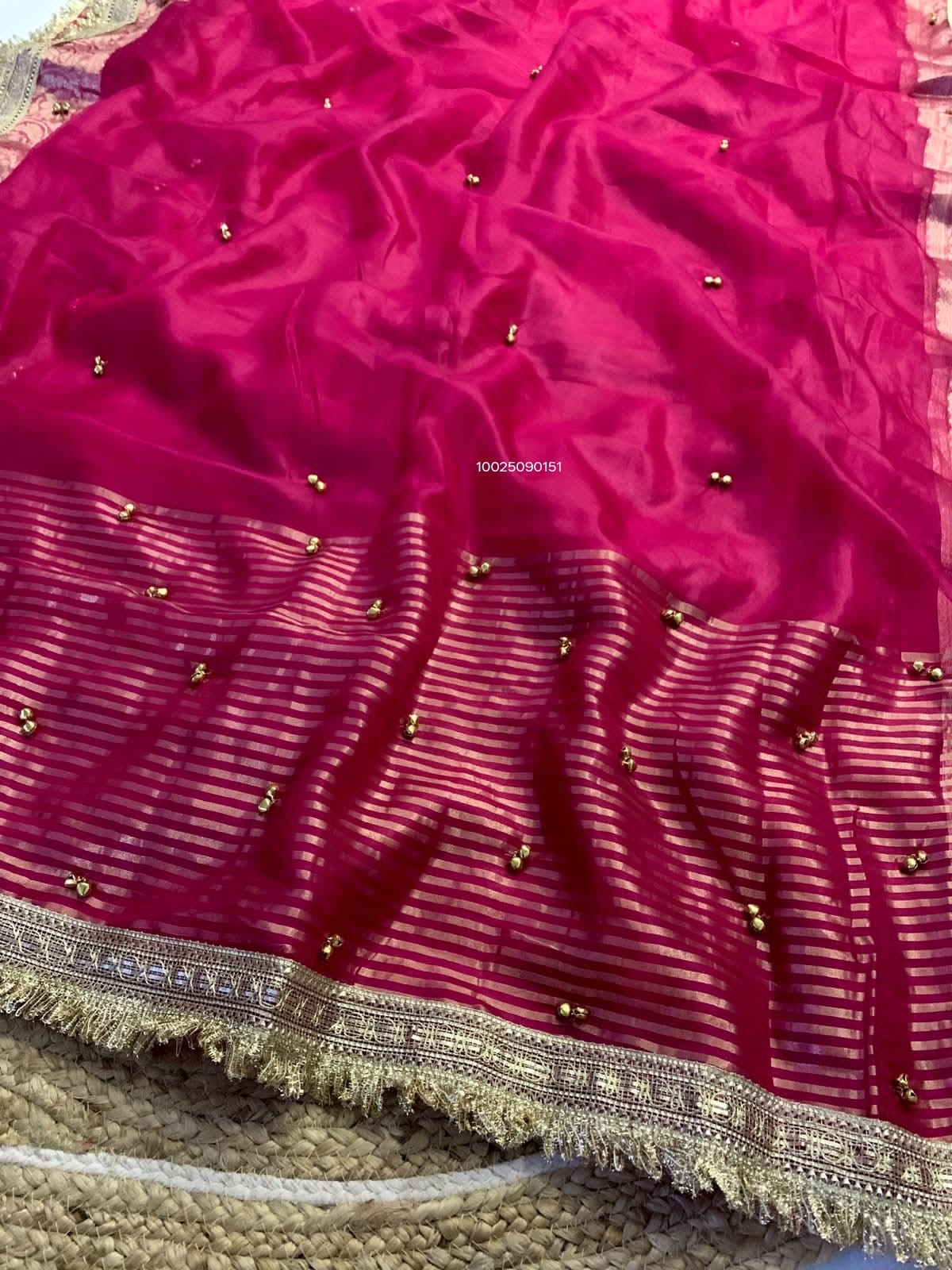 Ghunghroo organza silk saree