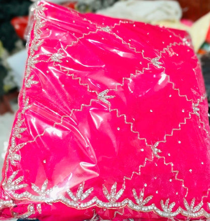 Fendi saree with diamond stone Jaal work Diya design 2 Saree