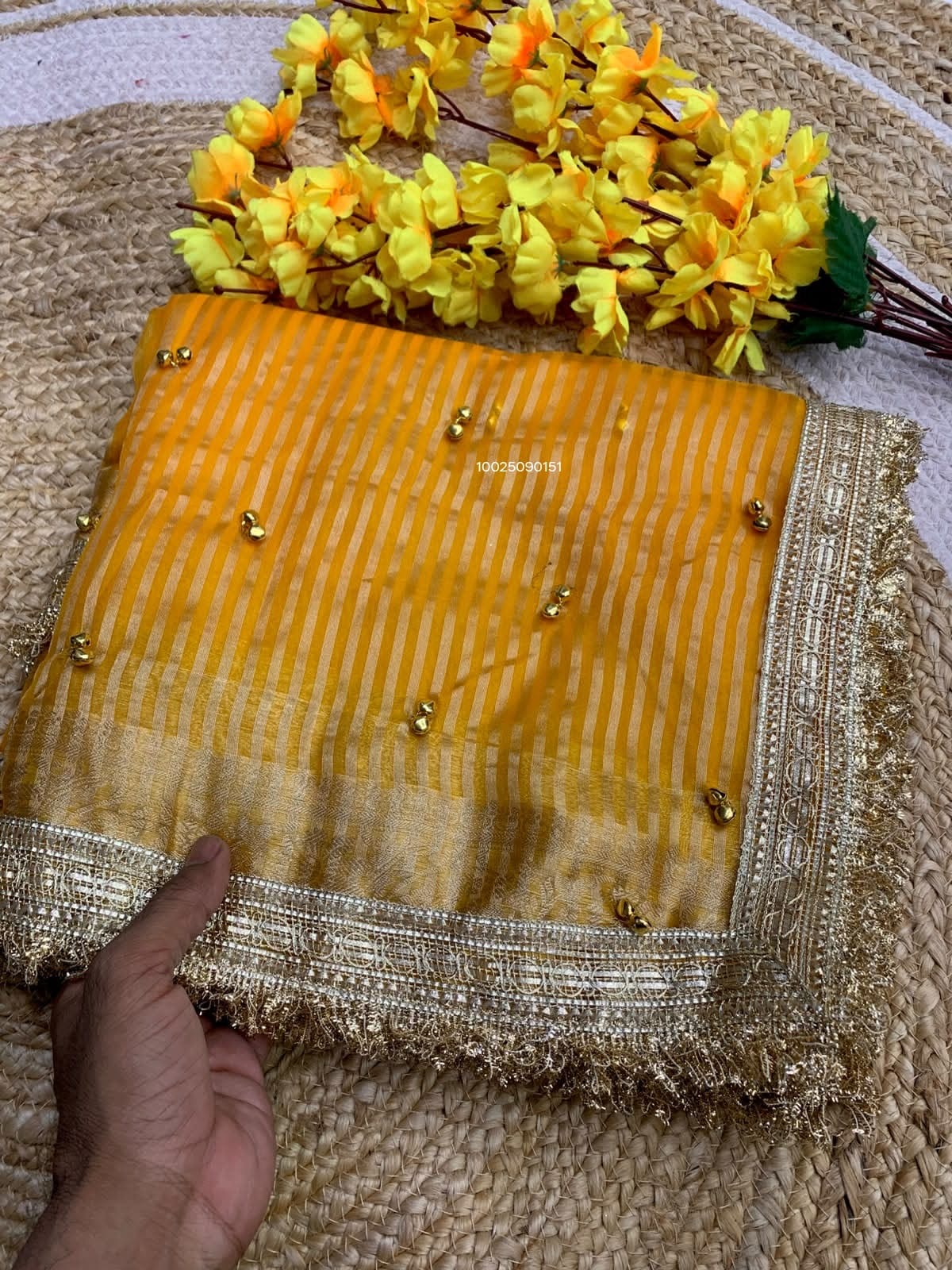 Ghunghroo organza silk saree