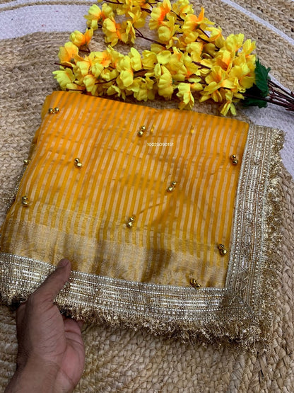 Ghunghroo organza silk saree