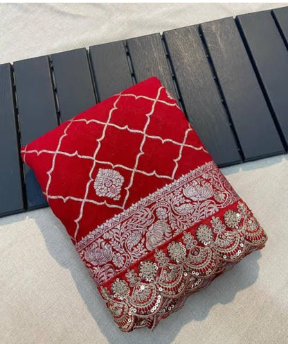 Crepe Khadi Silk Pattu Saree With Antique Zari