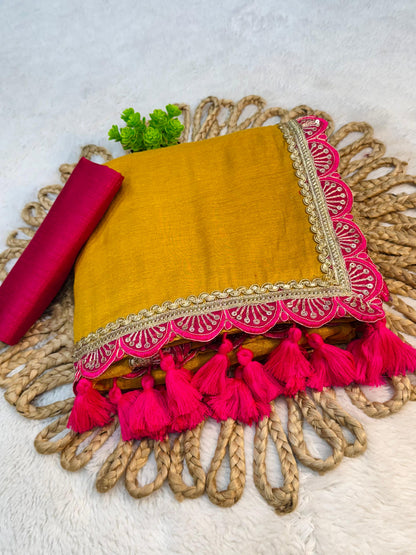 Golden Tissue Soft saree