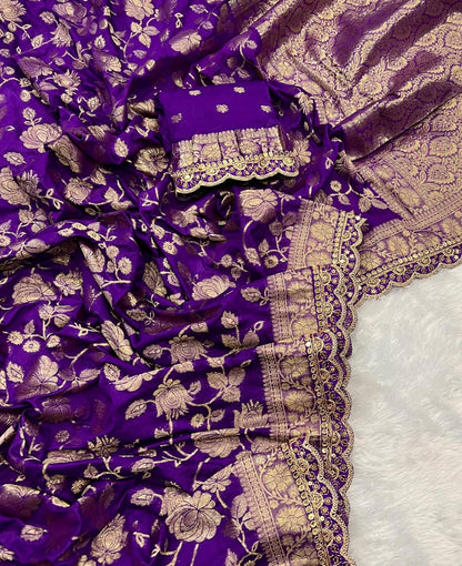 khaddi georgette designer saree in sabyasachi design