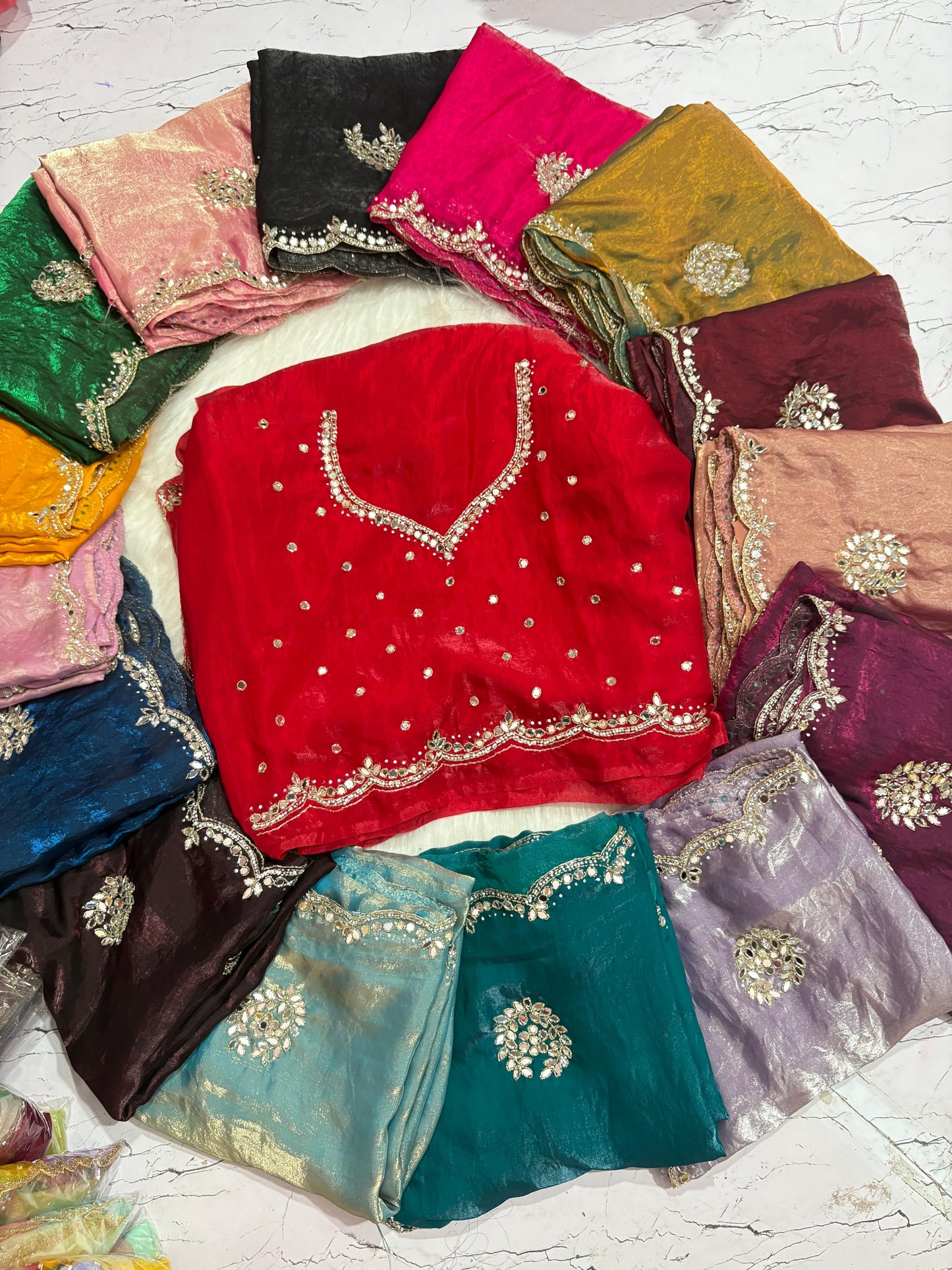 Fendi saree with diamond stone handwork