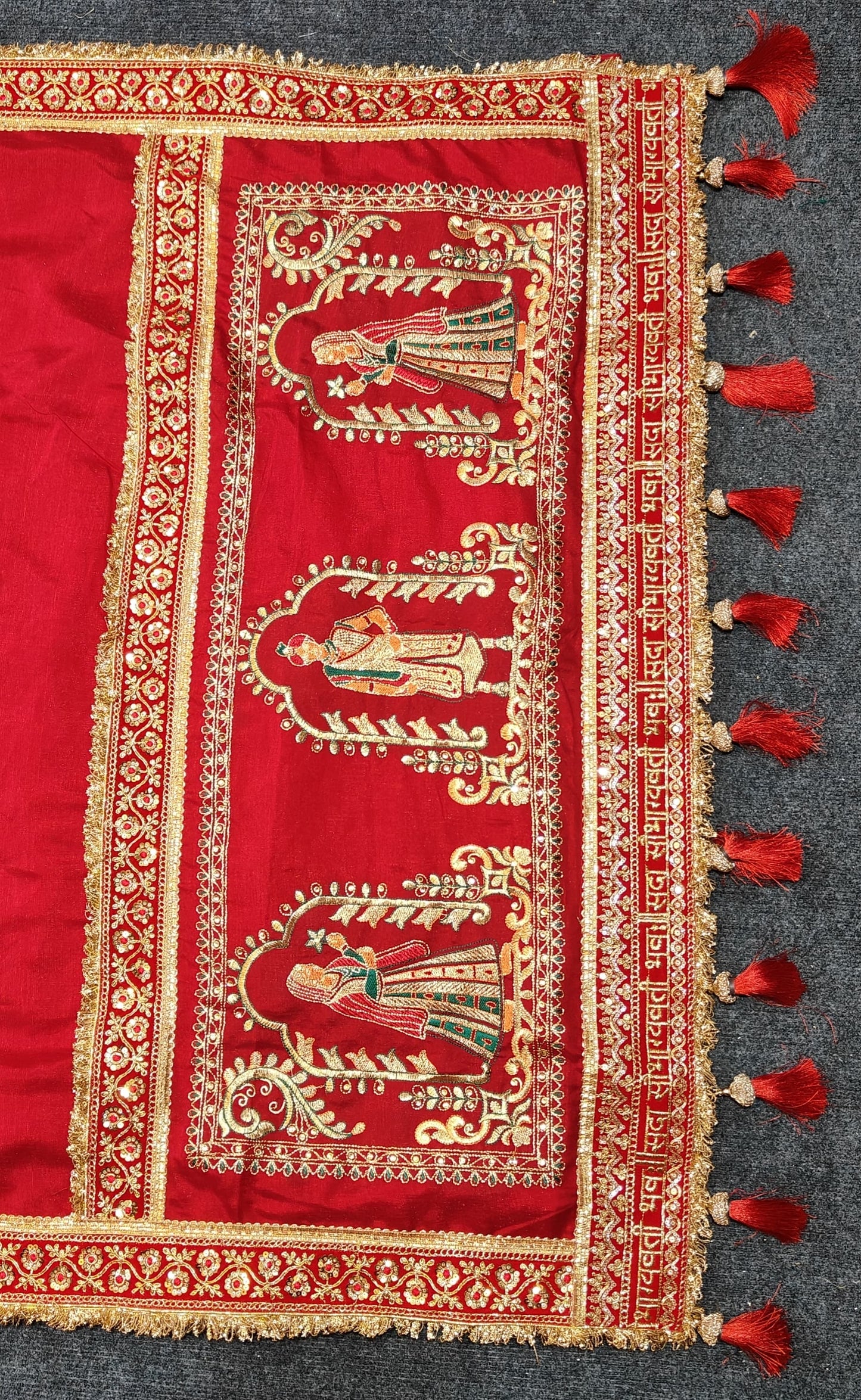 Heavy designer bridal Red saree