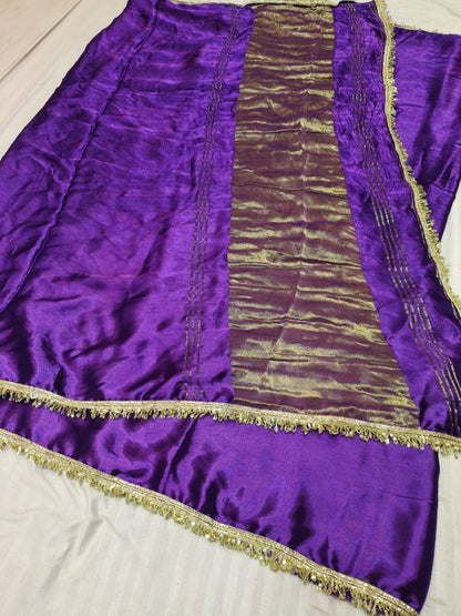 Gajji Satan lagdi patta work saree