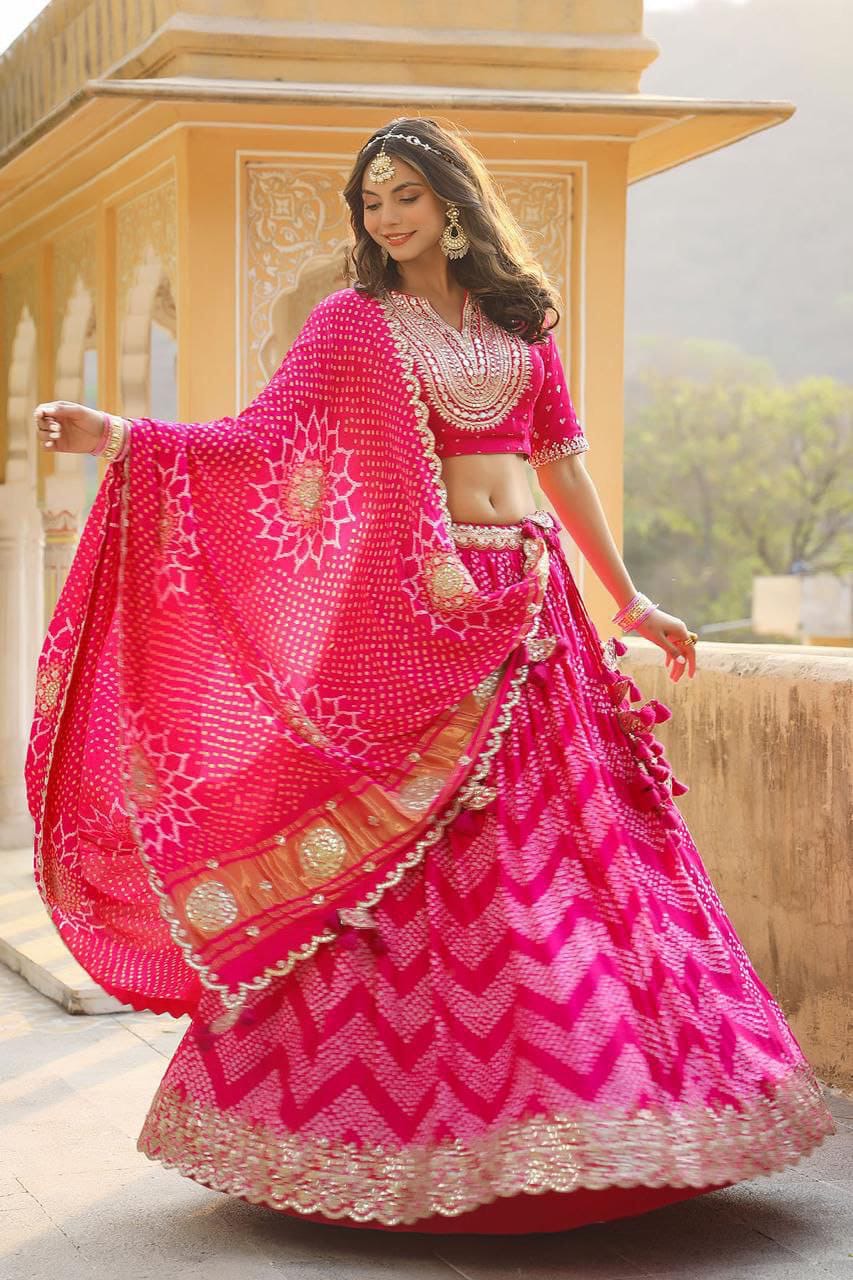 Embroidery Work Digital Print Lehenga Choli