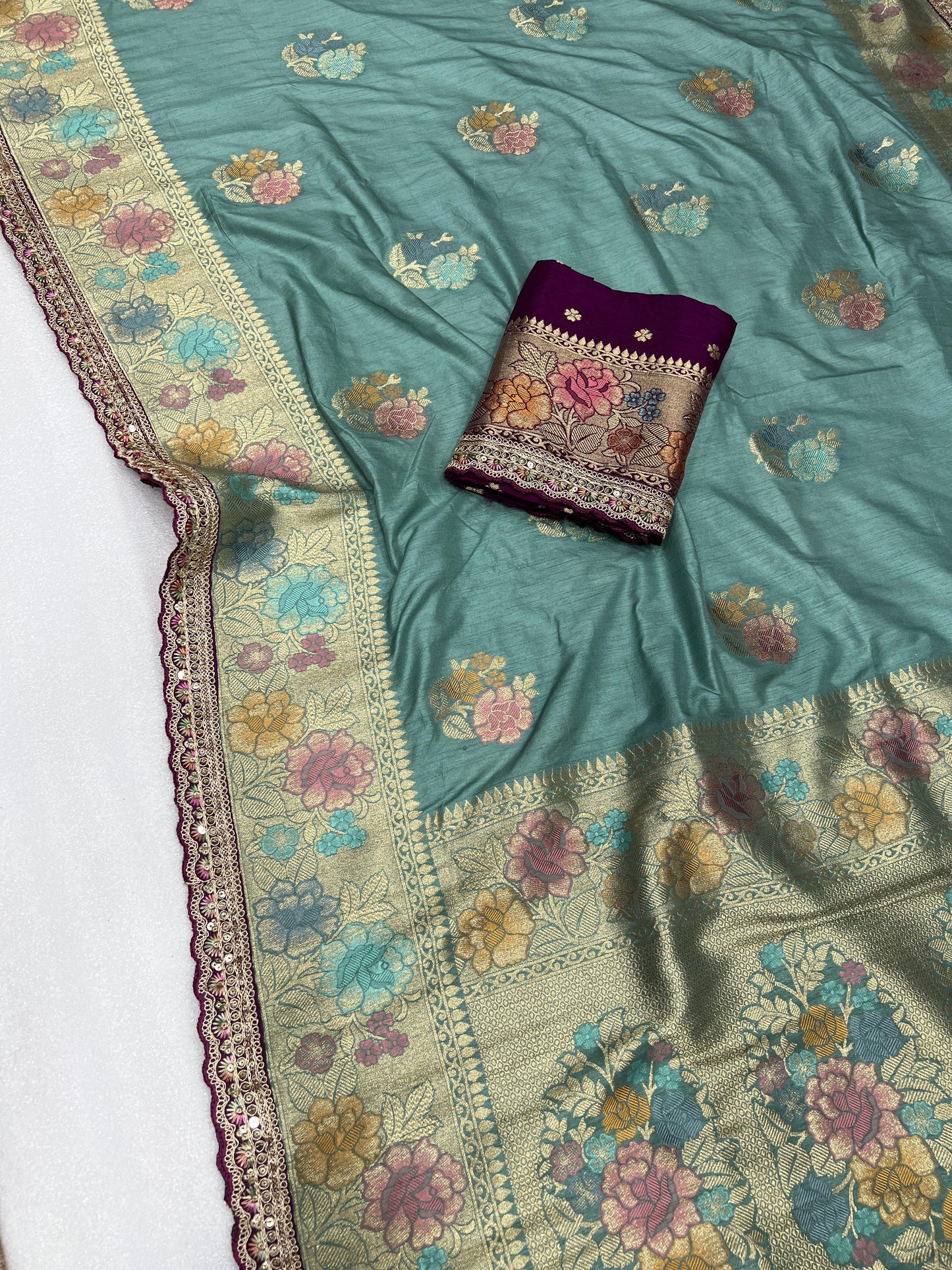 Dolla silk with embroidery saree