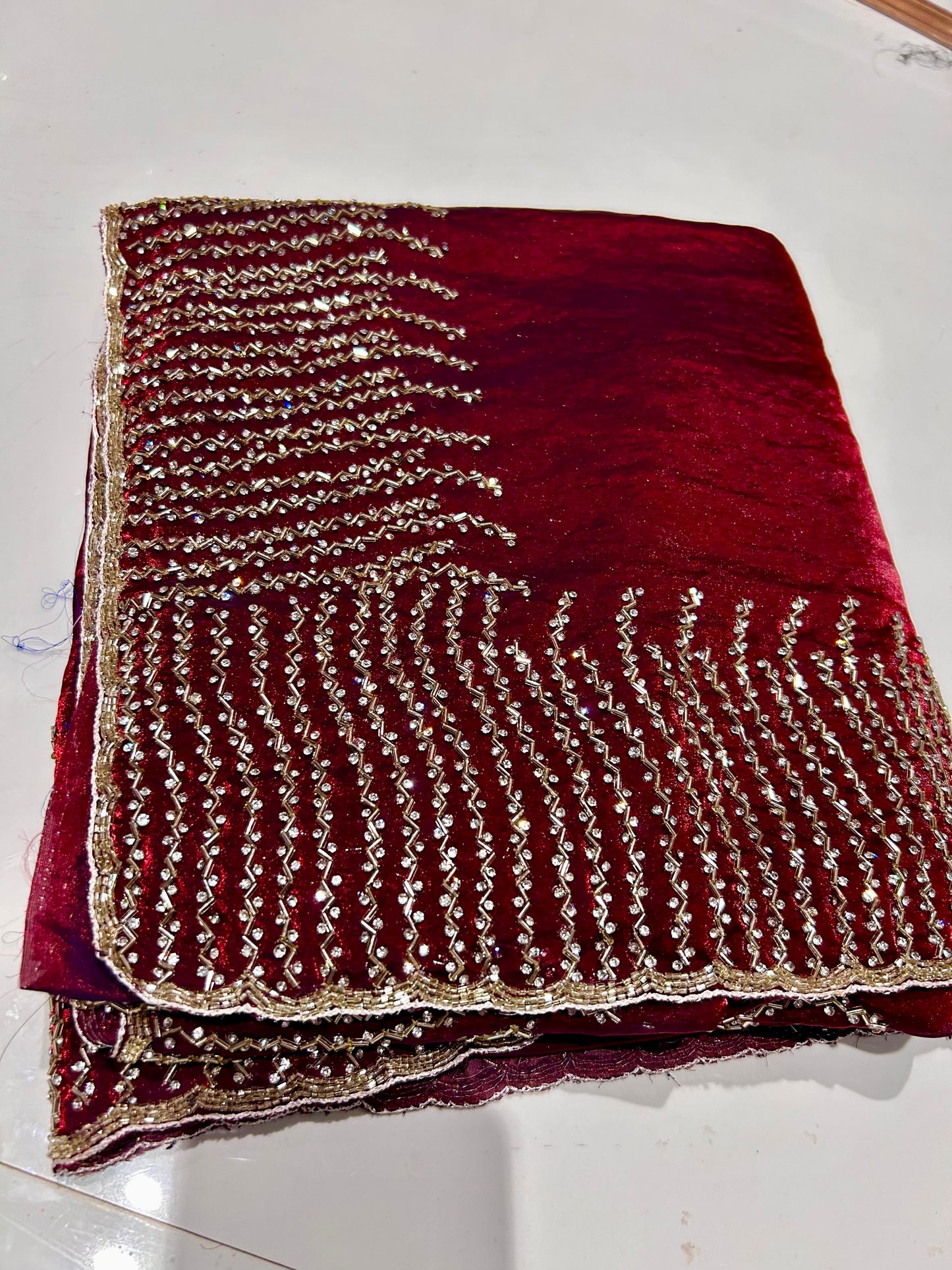 Fendi saree with diamond stone