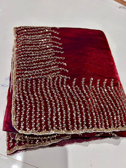 Fendi saree with diamond stone