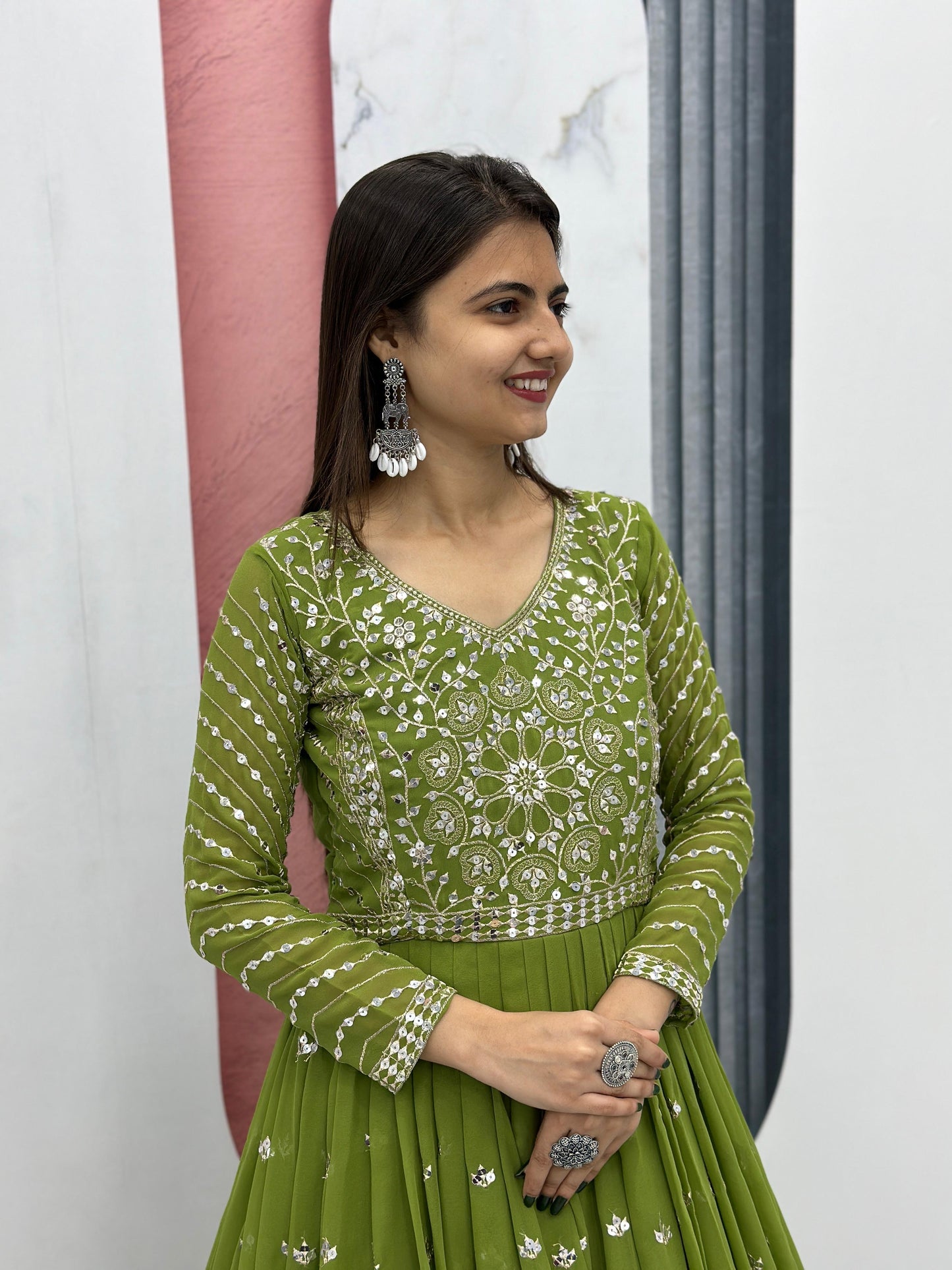 Heavy Fox Georgette gown