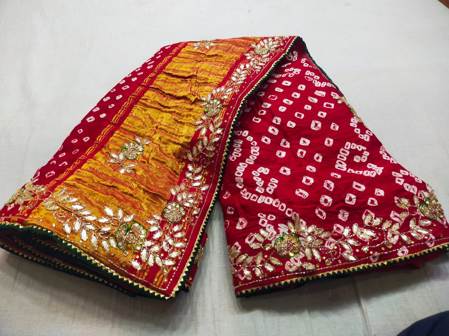 Modal Gajji Satan lagdi and gotta patta work saree