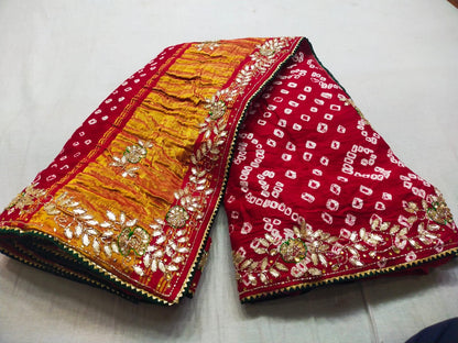 Modal Gajji Satan lagdi and gotta patta work saree
