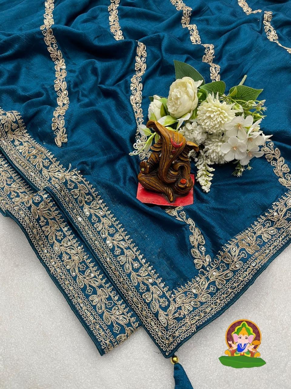 Vichitra silk saree