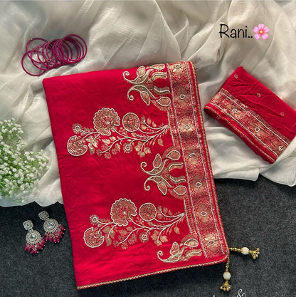 Dolla silk with embroidery saree