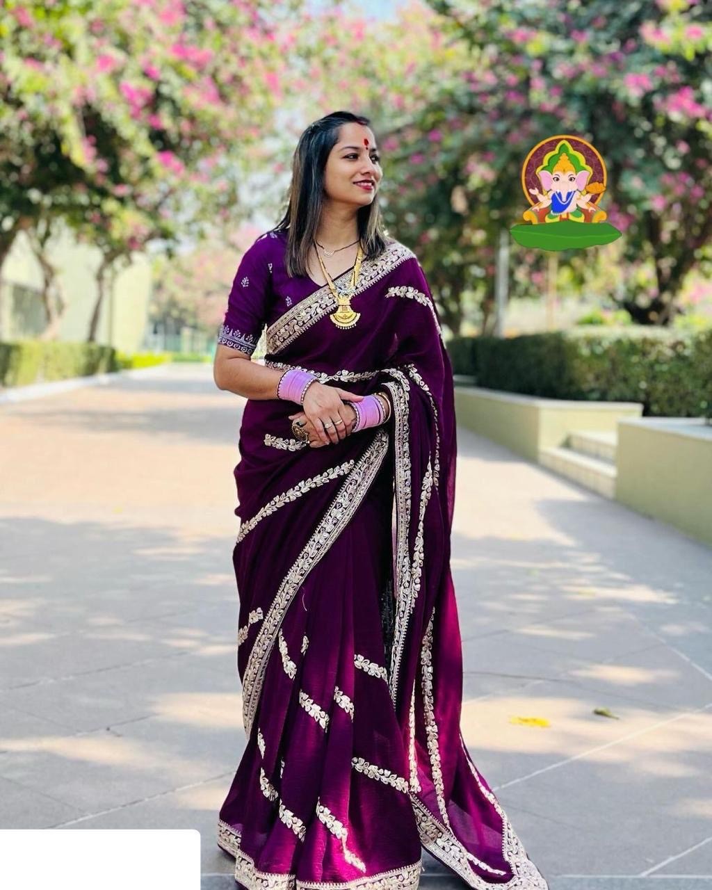 Vichitra silk saree