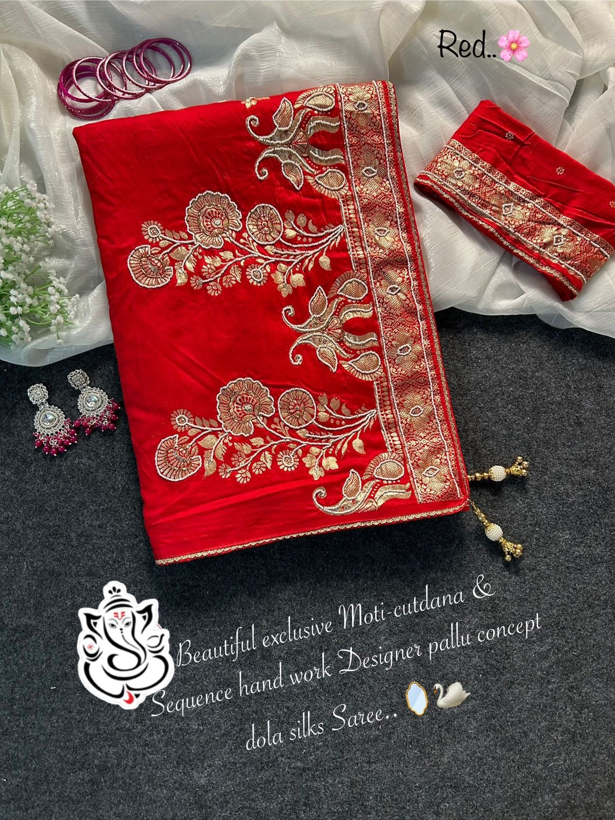 Dolla silk with embroidery saree