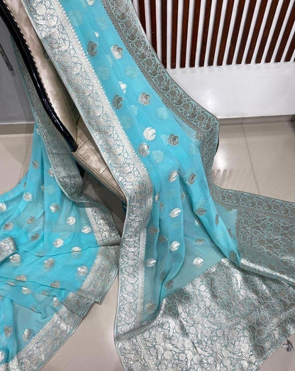 Pure Crepe Georgette Silk Weaving Silk Saree