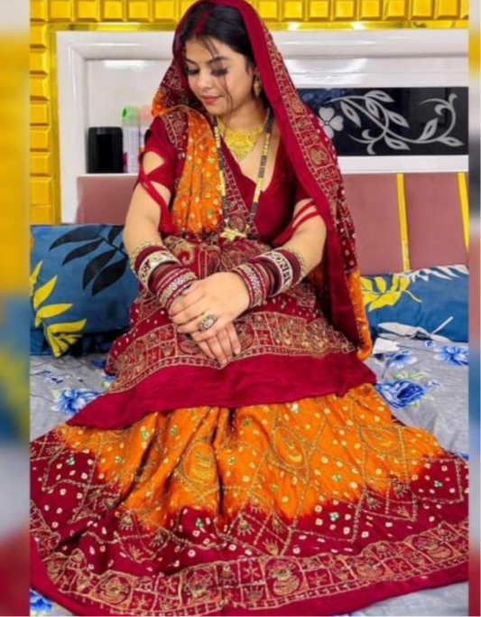 gaji silk bandhej saree