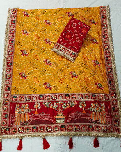 Heavy Vichitra Silk saree