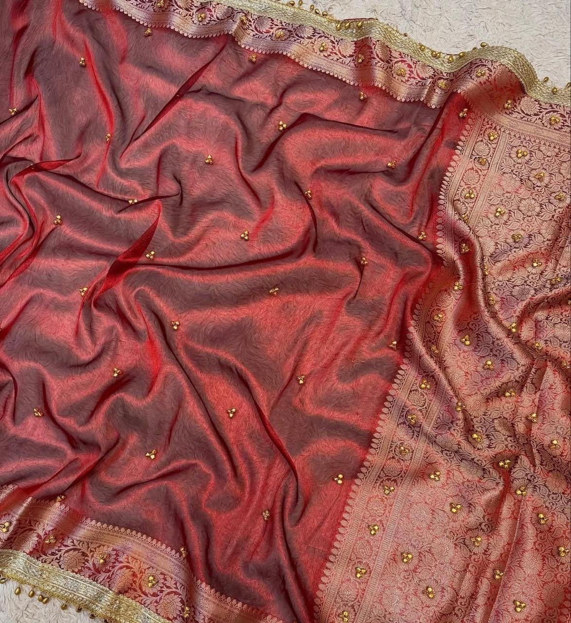 Ghunghroo Tissue saree