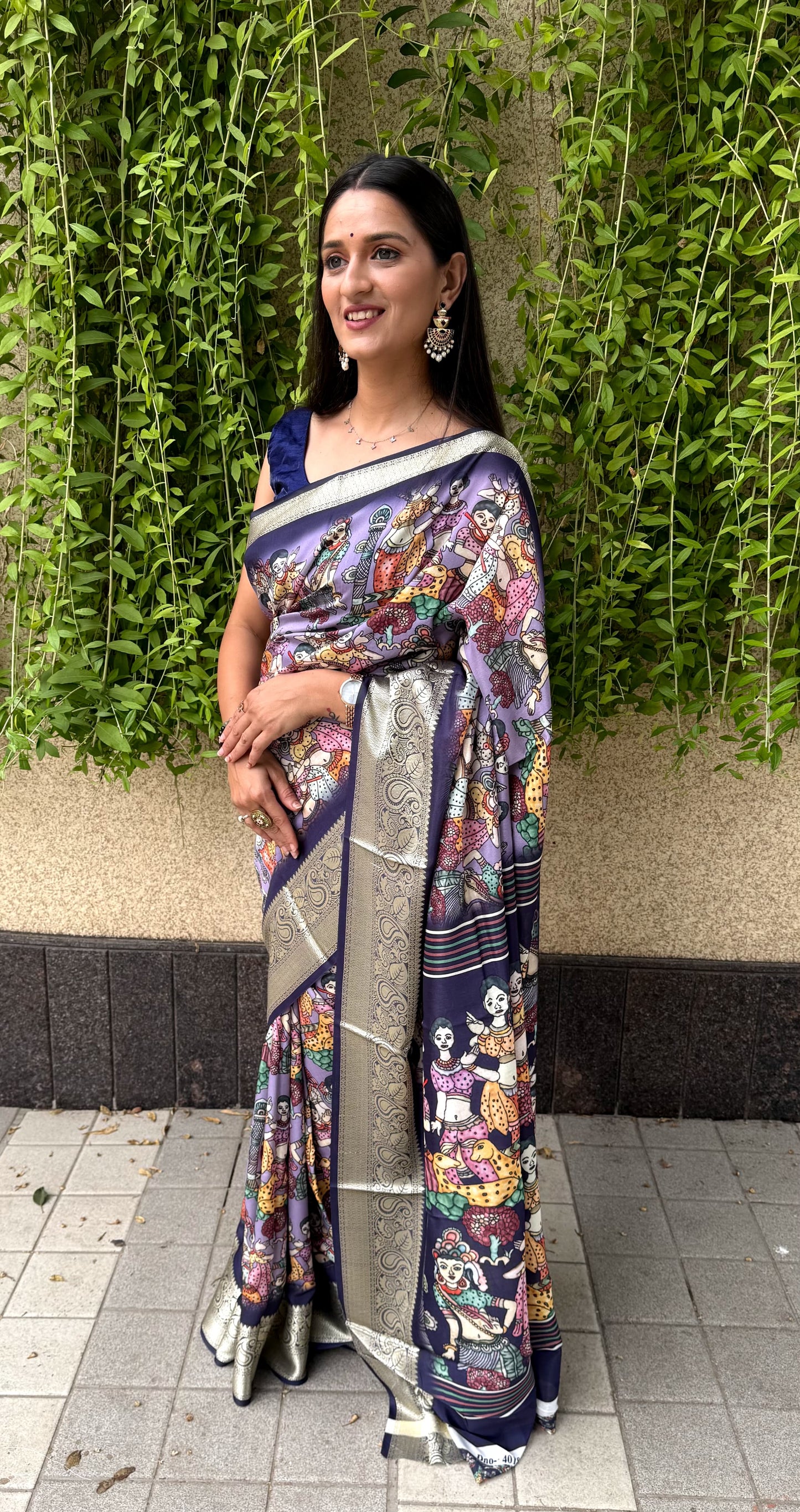 Dola silk digital print saree