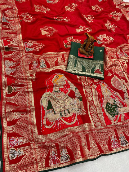 Dulhan Dola Viscose Silk with sirowski work